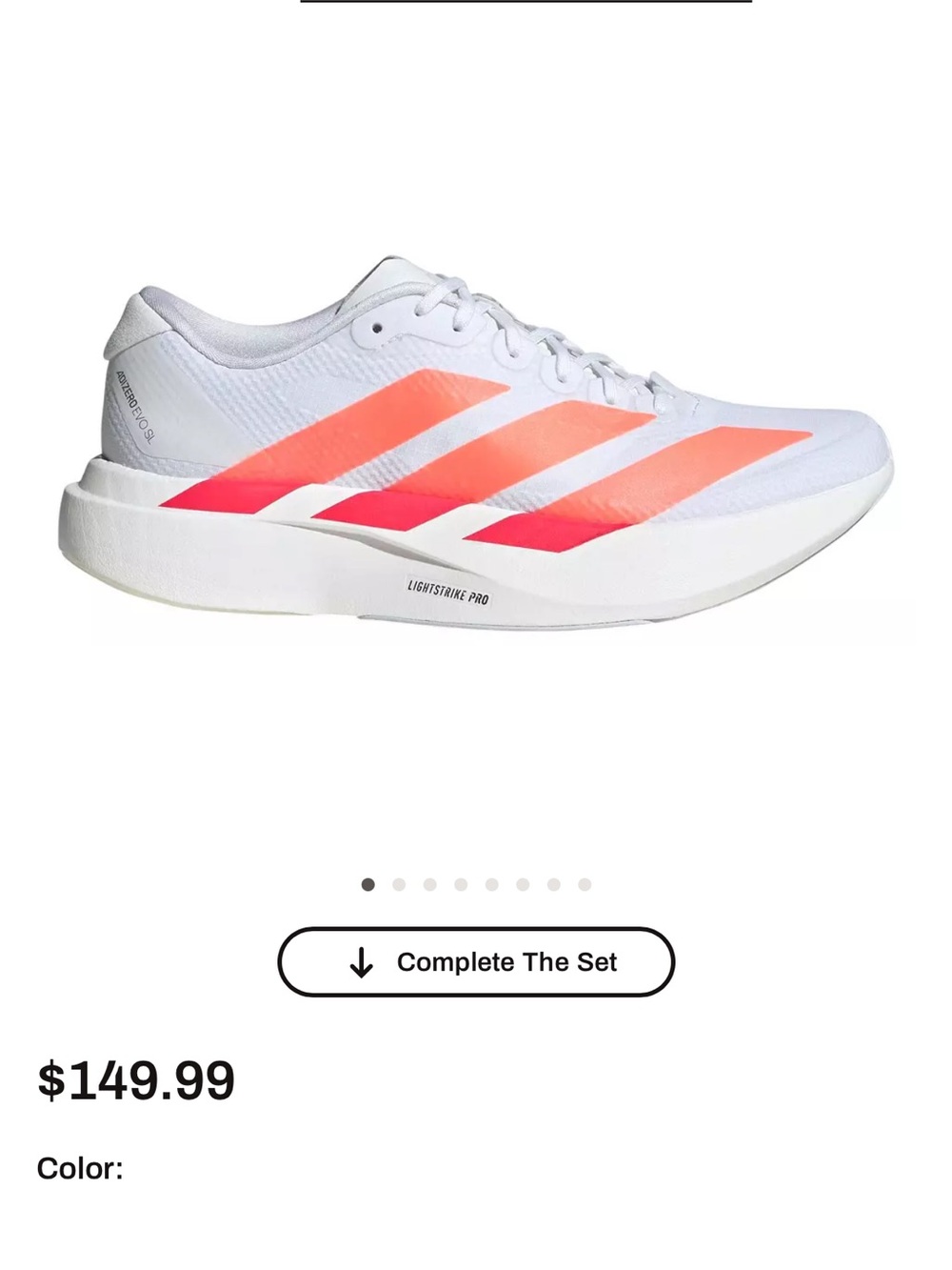 Womens Adidas Adizero EVO SL size 9.5